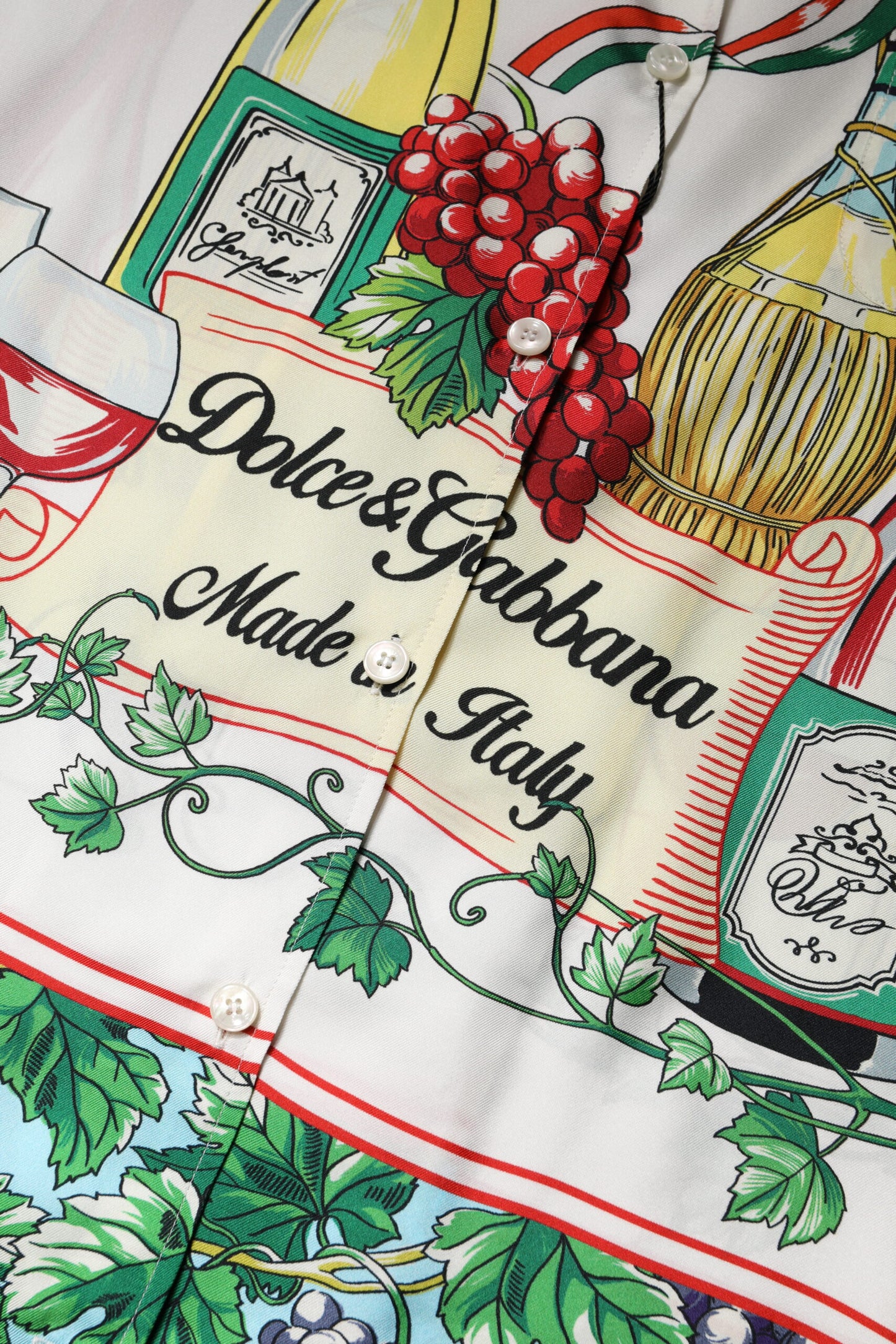 Multicolor Short Sleeve Silk Food Shirt Top