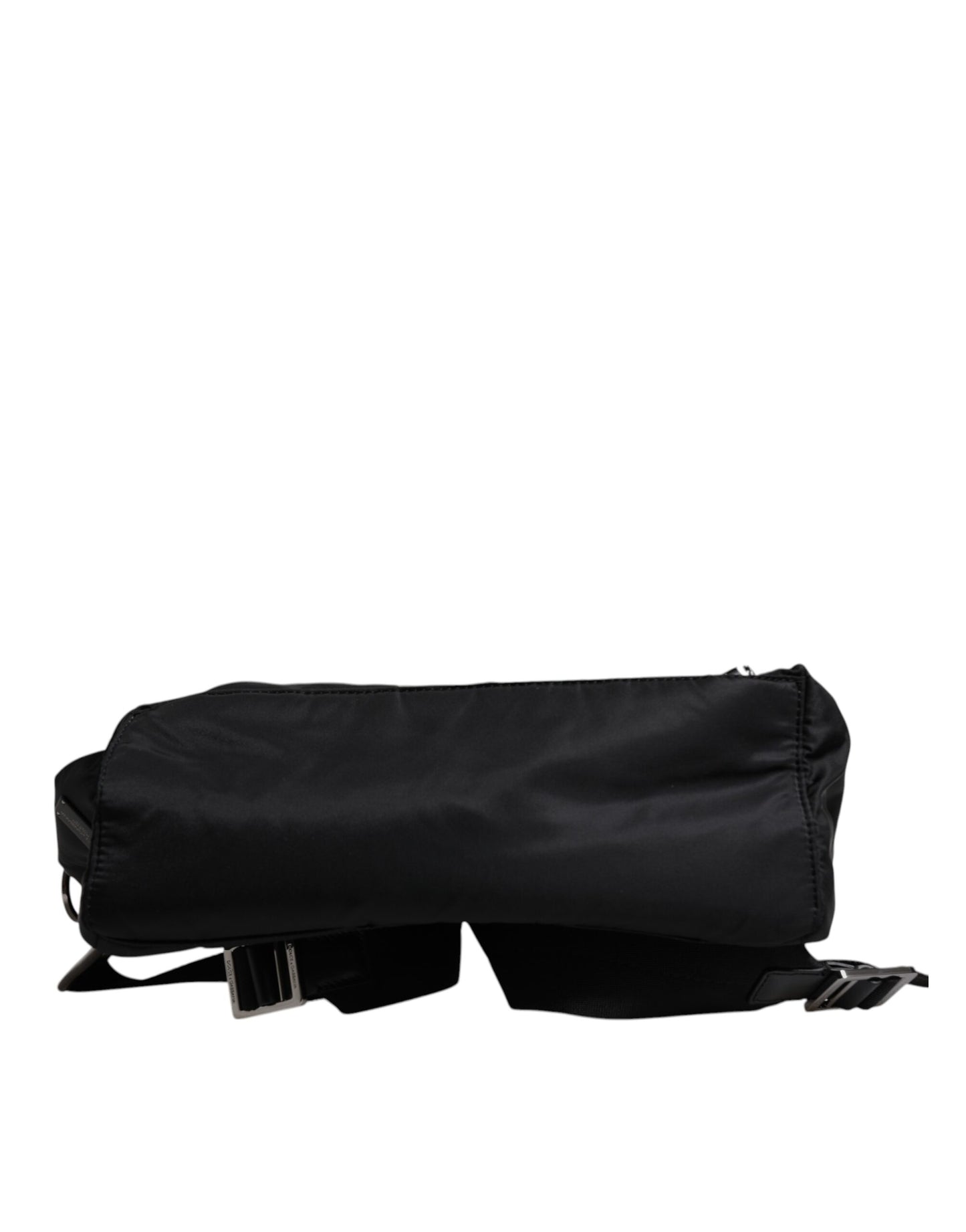 Black Logo Tape Polyamide School Travel Backpack Bag