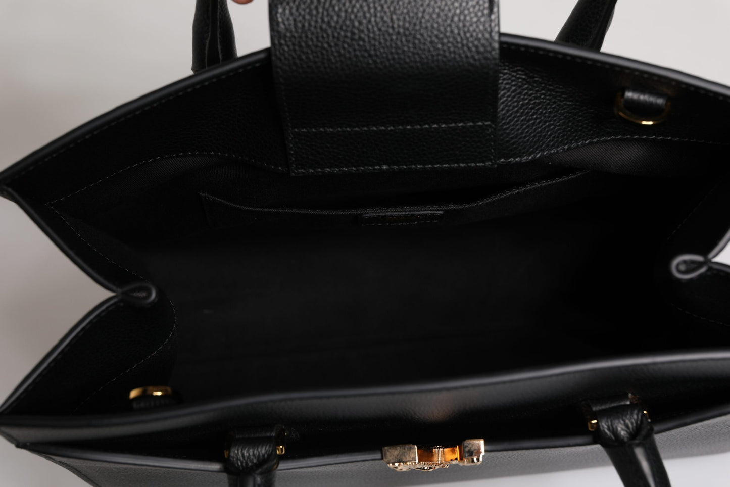 Black Large Leather Top Handle Shoulder Crossbody Bag