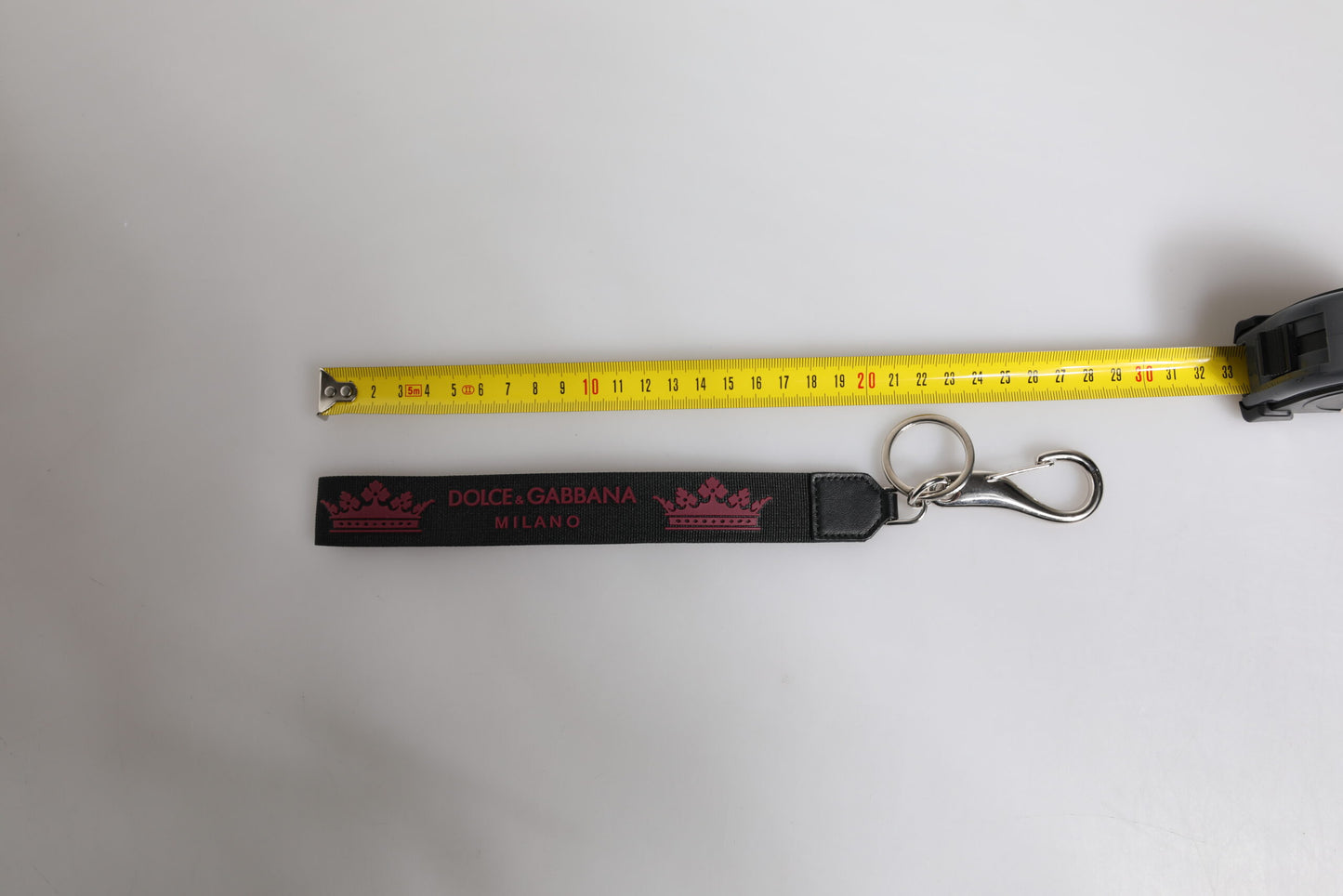 Black Nylon Logo DG Crown Men's Holder Keychain Keyring