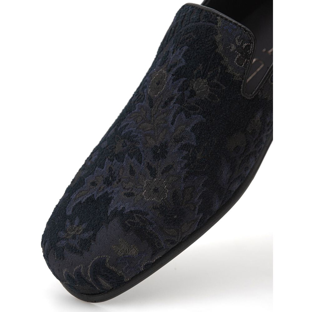 Blauer Leder-Loafer