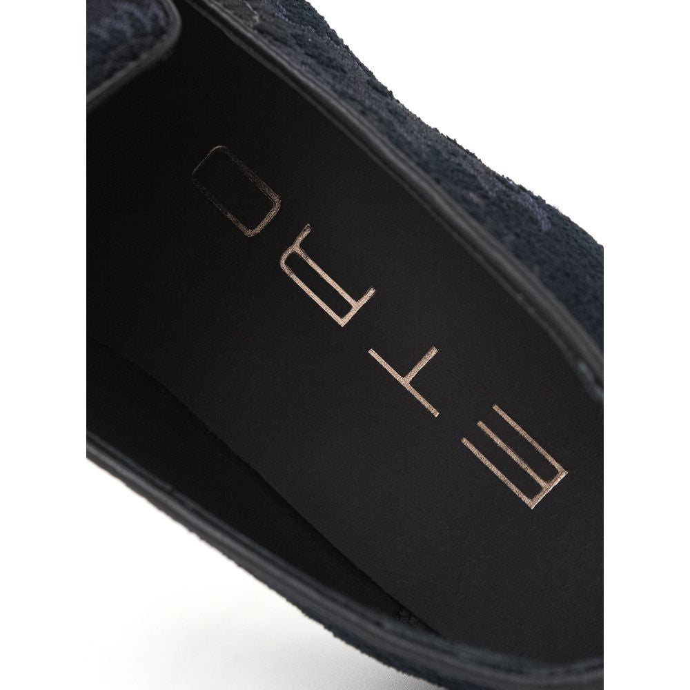 Blauer Leder-Loafer