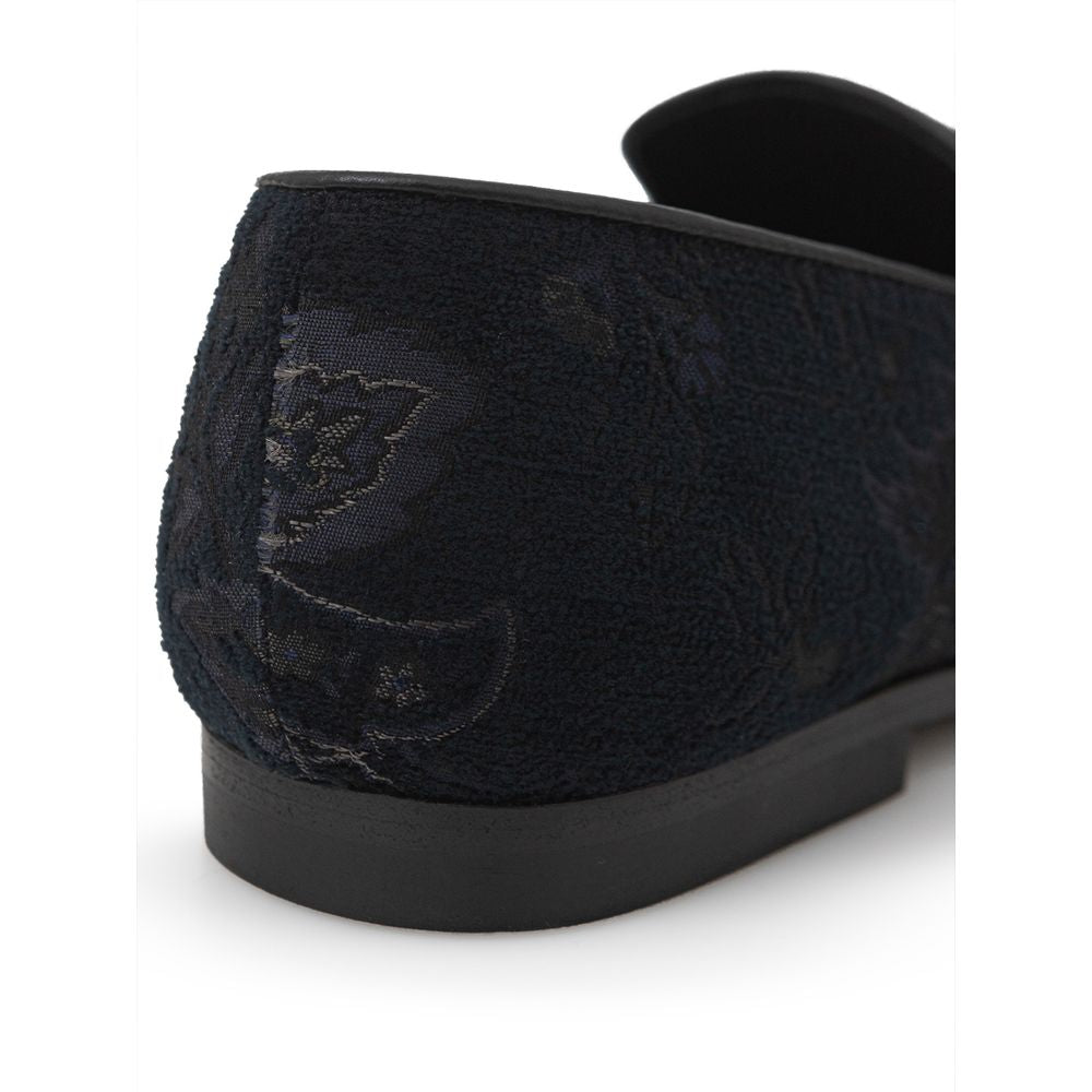 Blauer Leder-Loafer