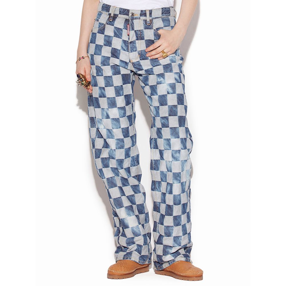 Pantalones y jeans de algodón azul