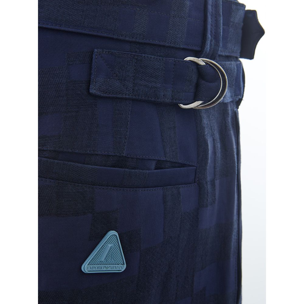 Pantalones y jeans de lino azul