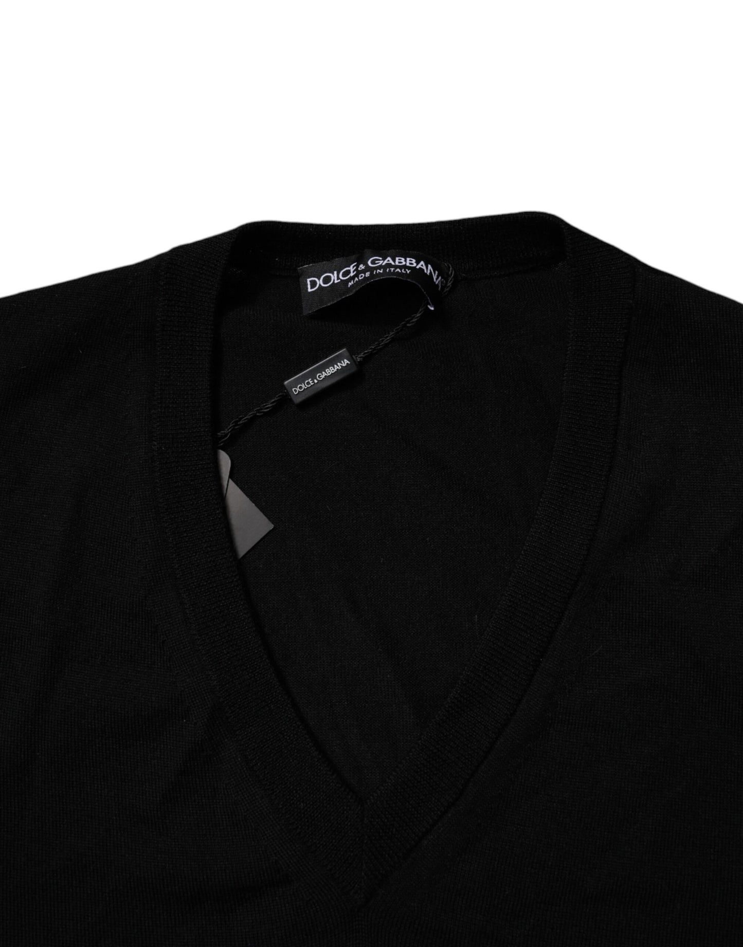 Black Camouflage V-neck Pullover Sweater