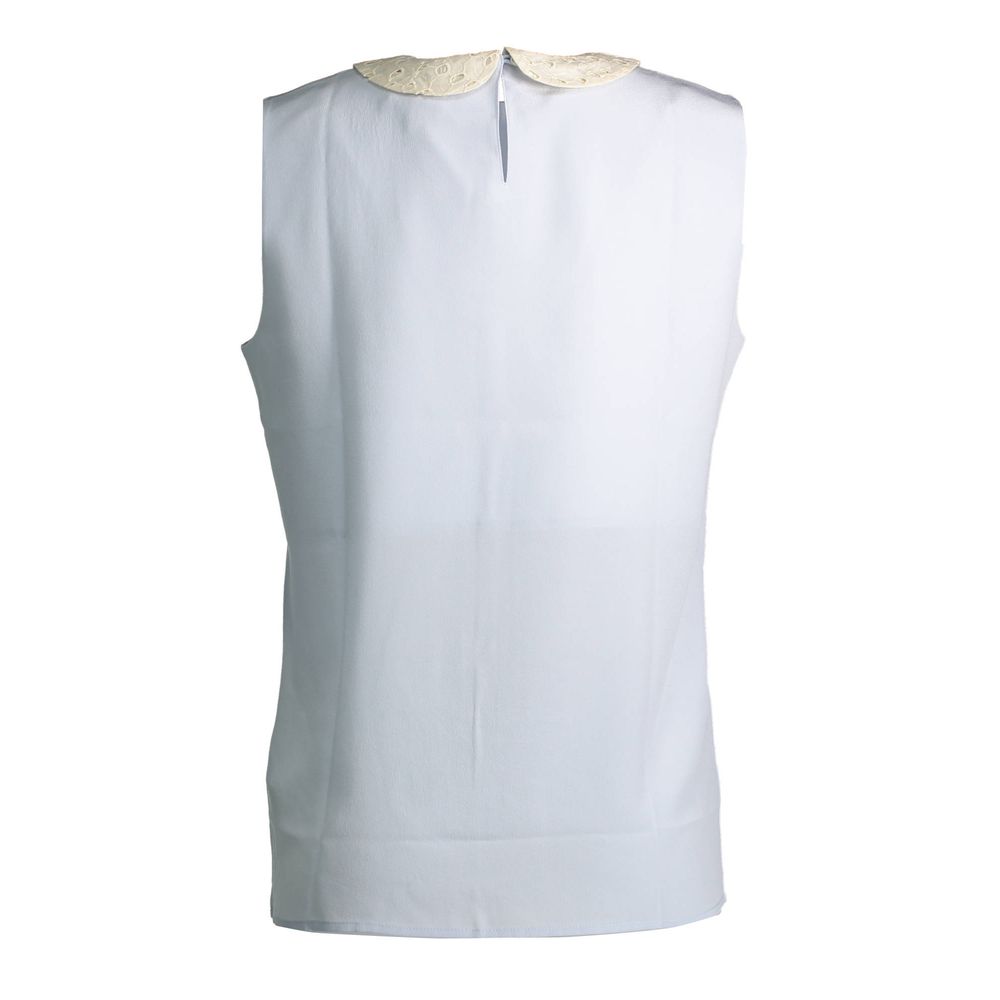 Blue Silk Women Top