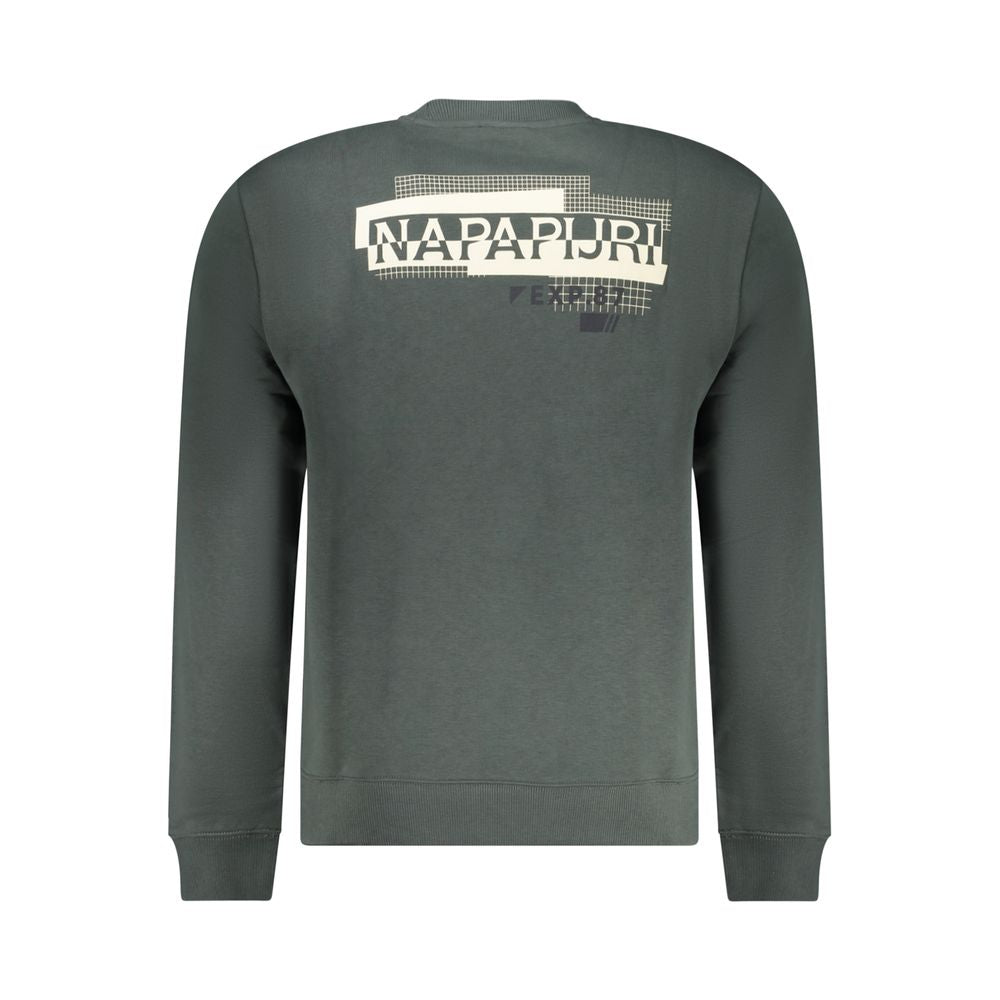 Green Cotton Men Sweater