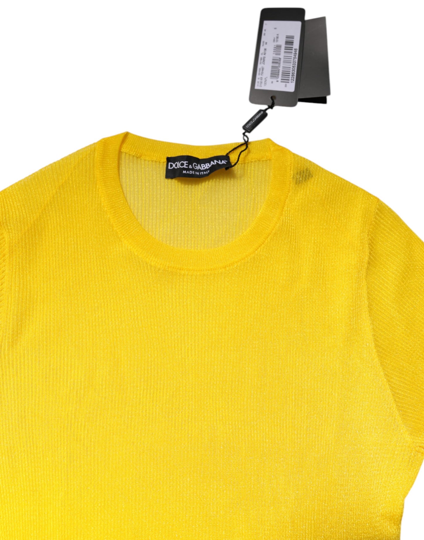 Yellow Polyester Women Pullover Top Sweater