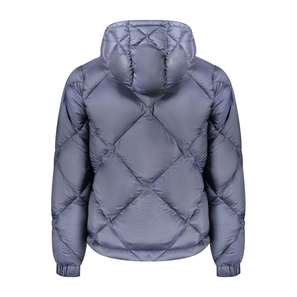 Blue Polyester Men Jacket