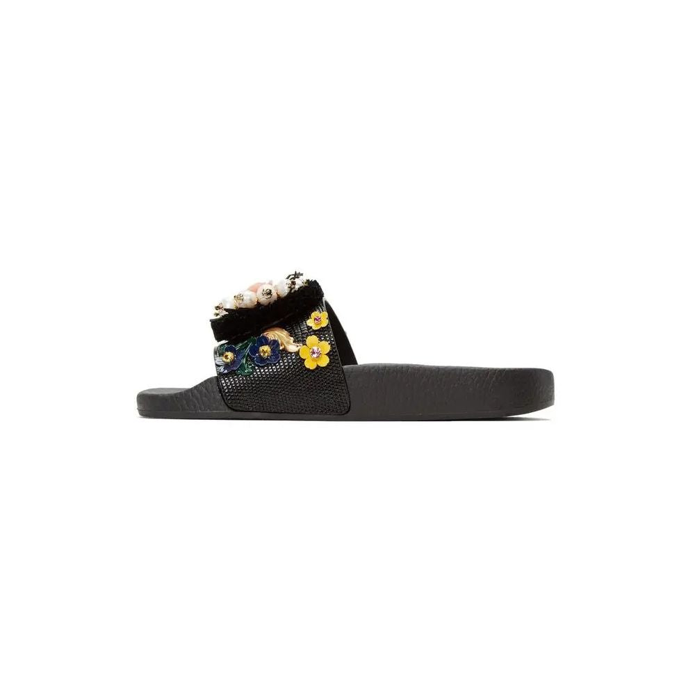 Black Calfskin Women Sandal