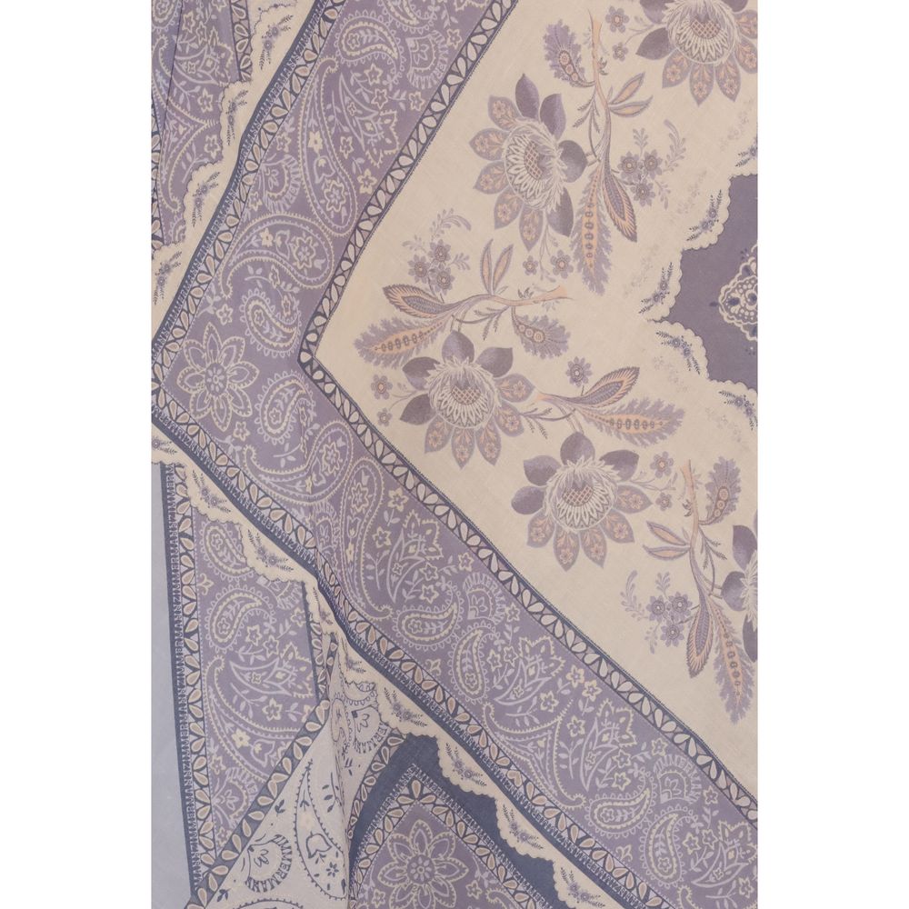 Purple Linen Midi Skirt