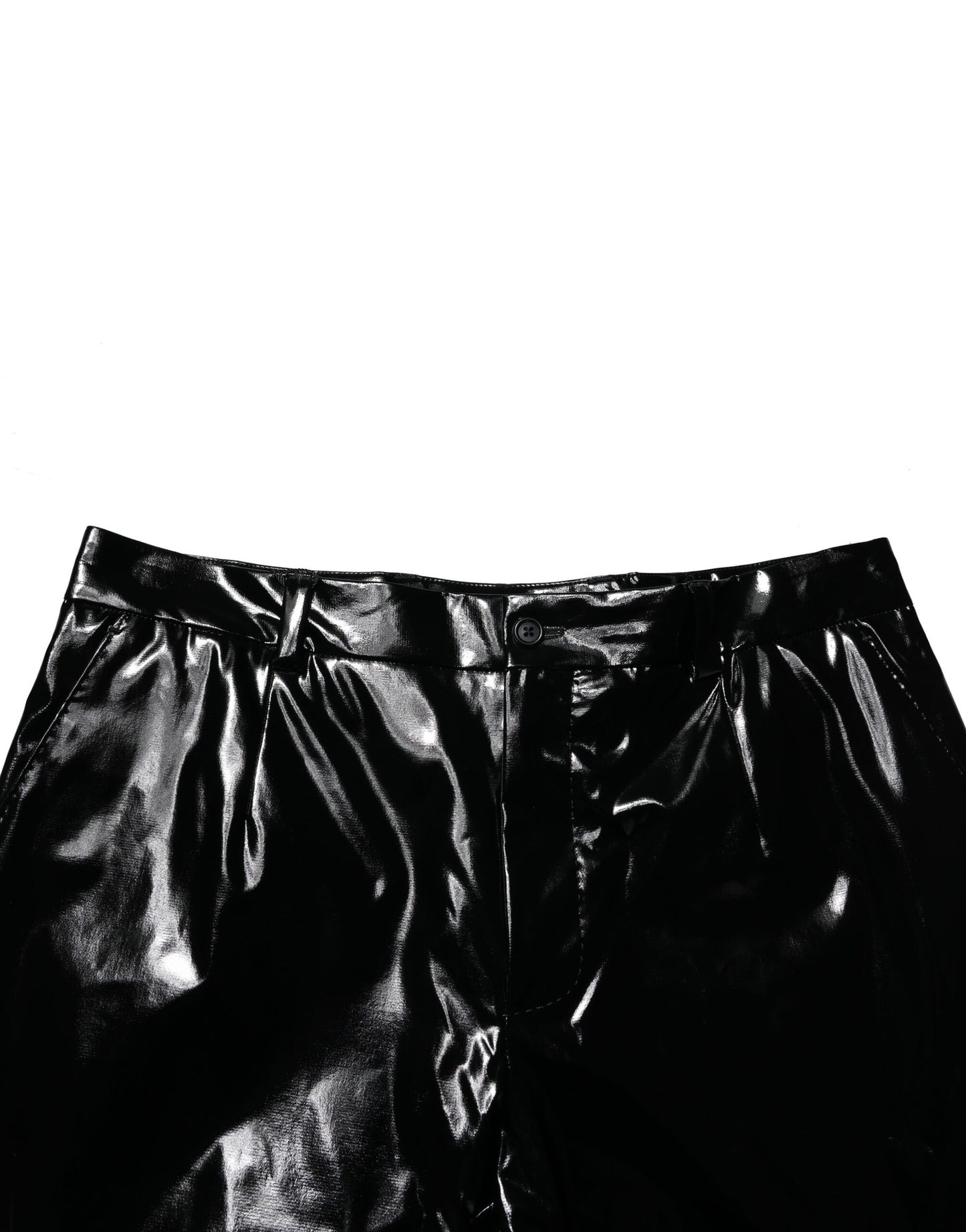 Black Nylon Straight Men Pants