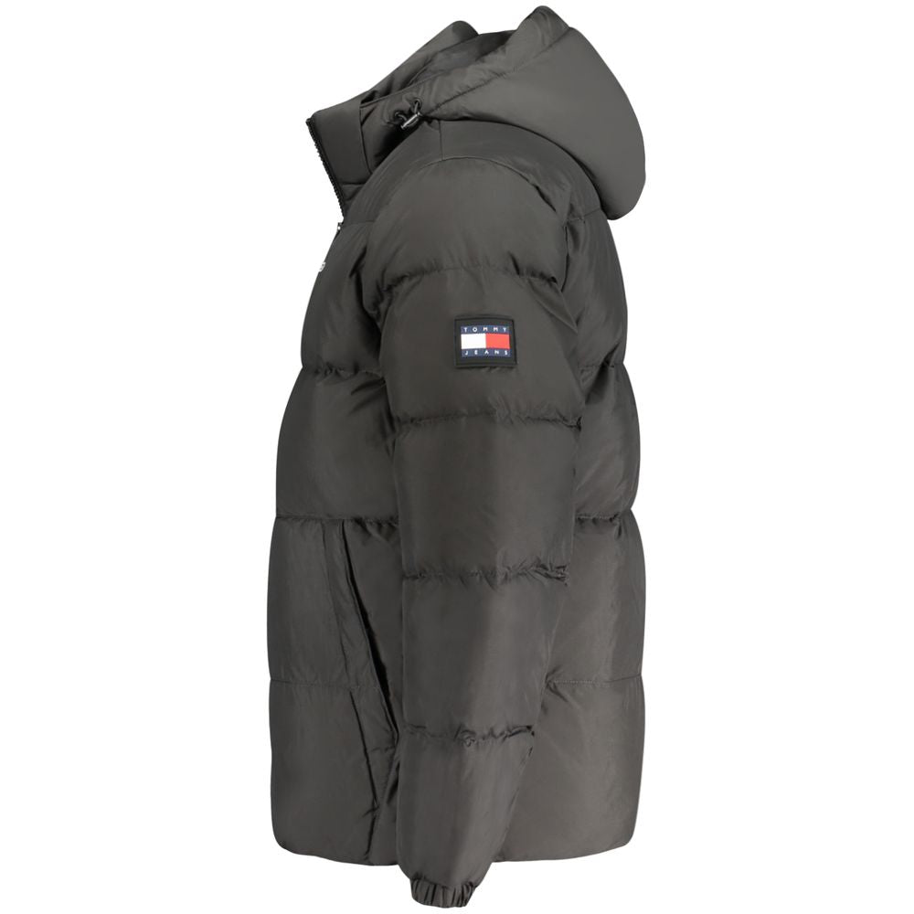 Black Recycled Polyester Men Jacket