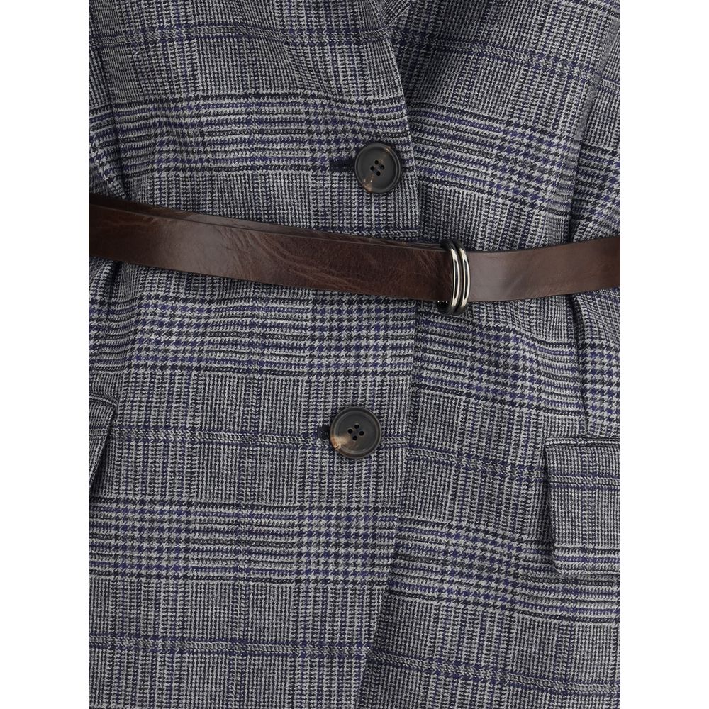 Gray Fleece Wool Blazer