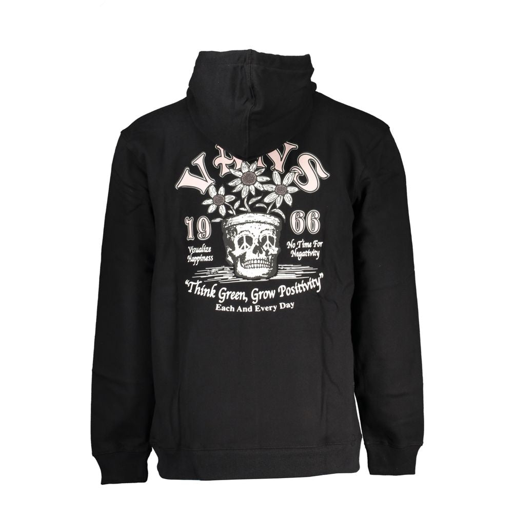 Black Cotton Men Sweater