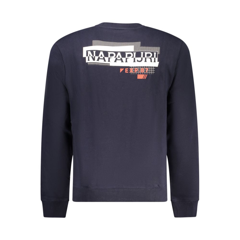 Blue Cotton Men Sweater