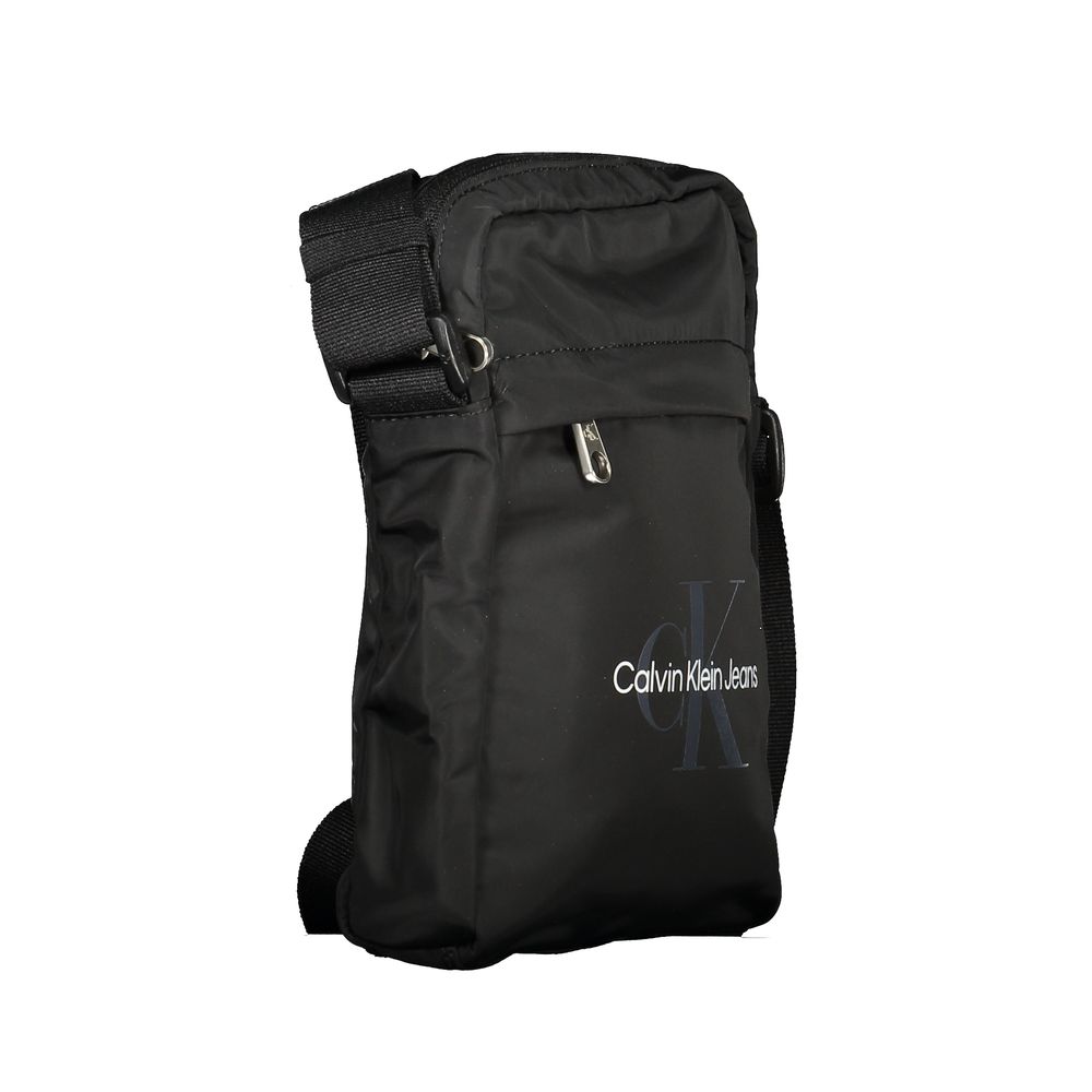 Black Polyester Men Shoulder Bag