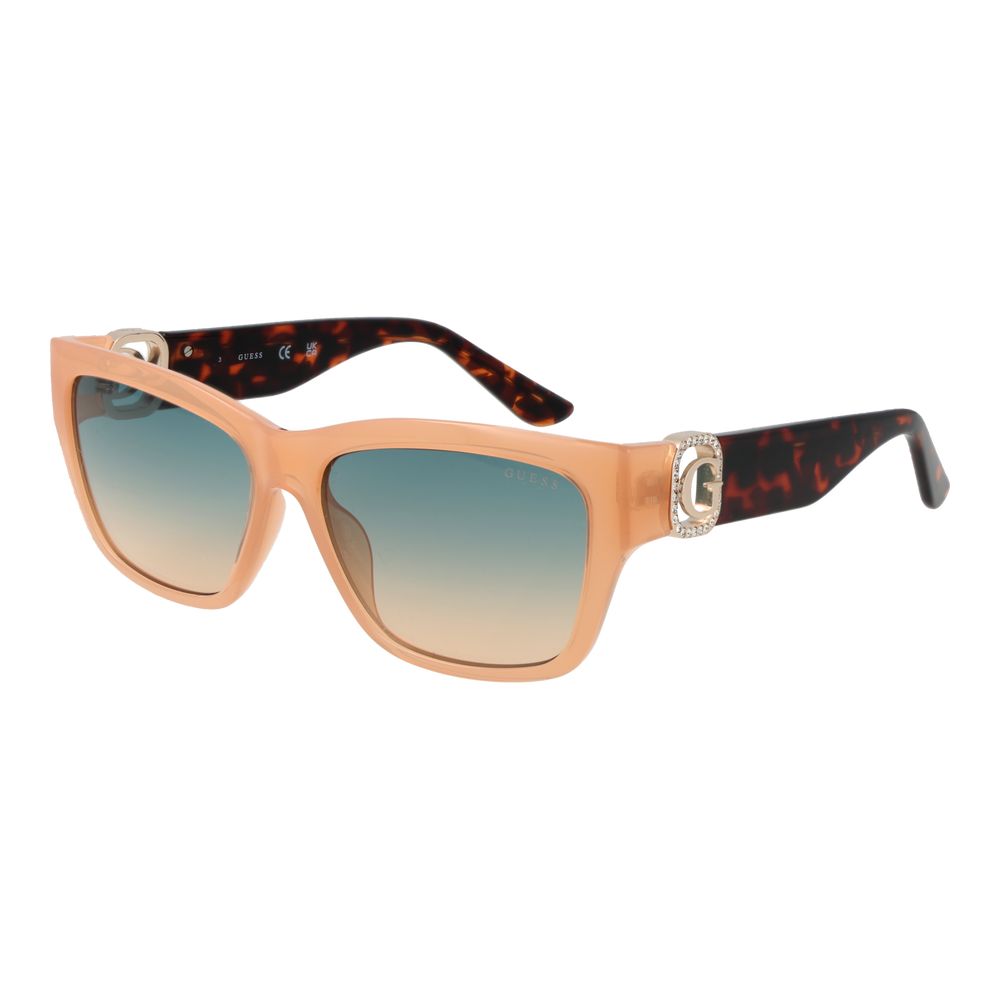 Beige Stainless Steel Sunglasses