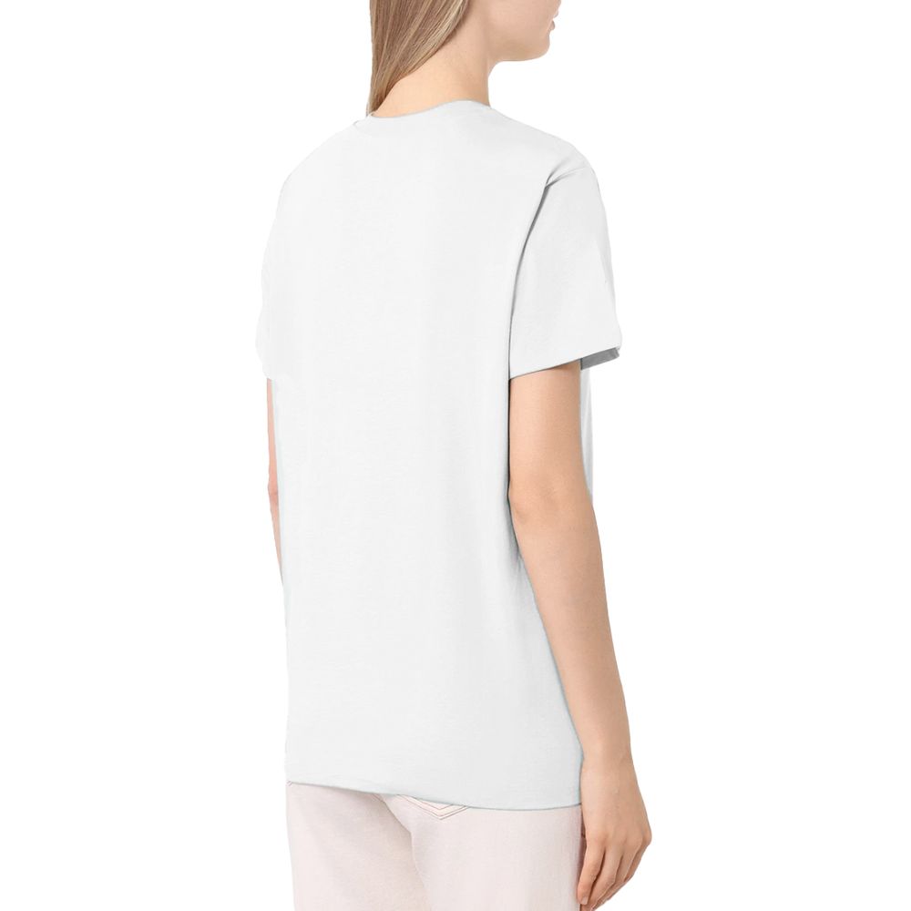 White Cotton Women T-Shirt