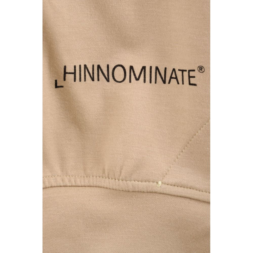 Beige Cotton Women Sleeveless Hoodie