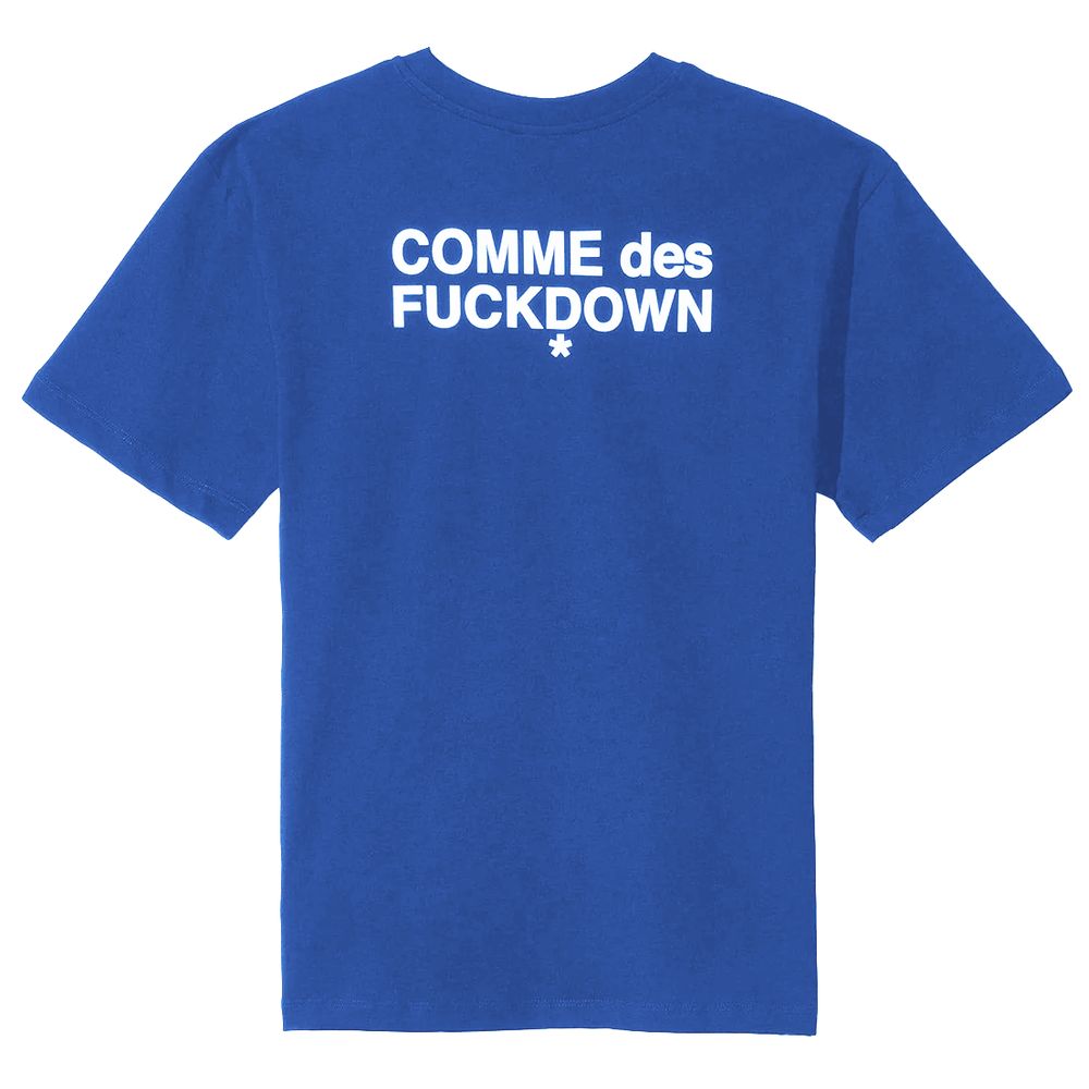 Blue Cotton Women T-Shirt