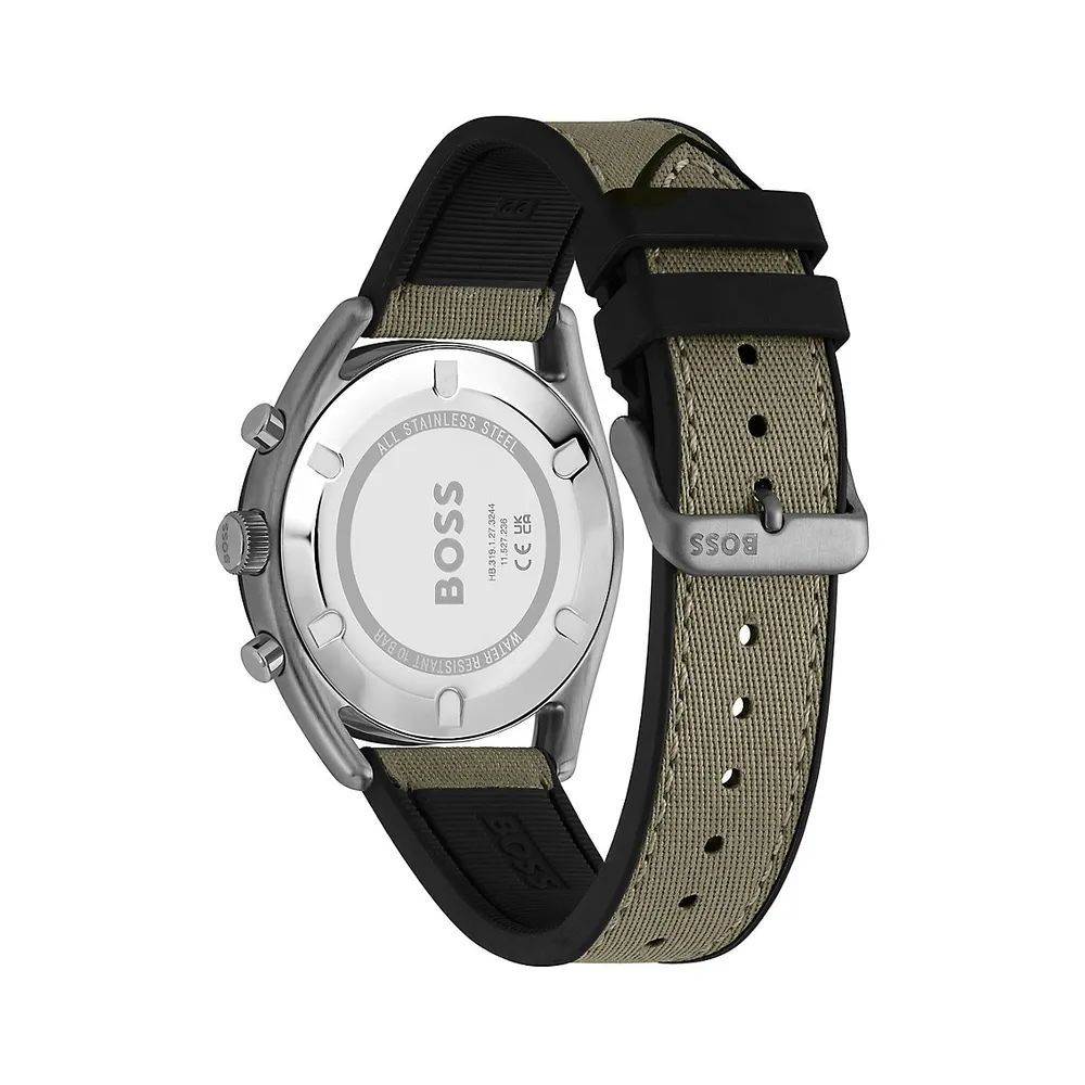 Green Fabric Dress Watch