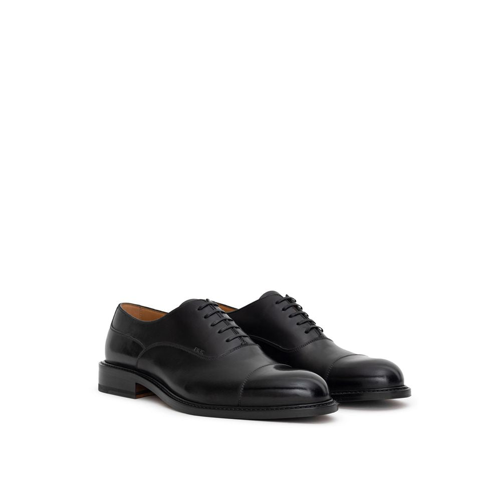 Black Leather Oxfords And Derbies