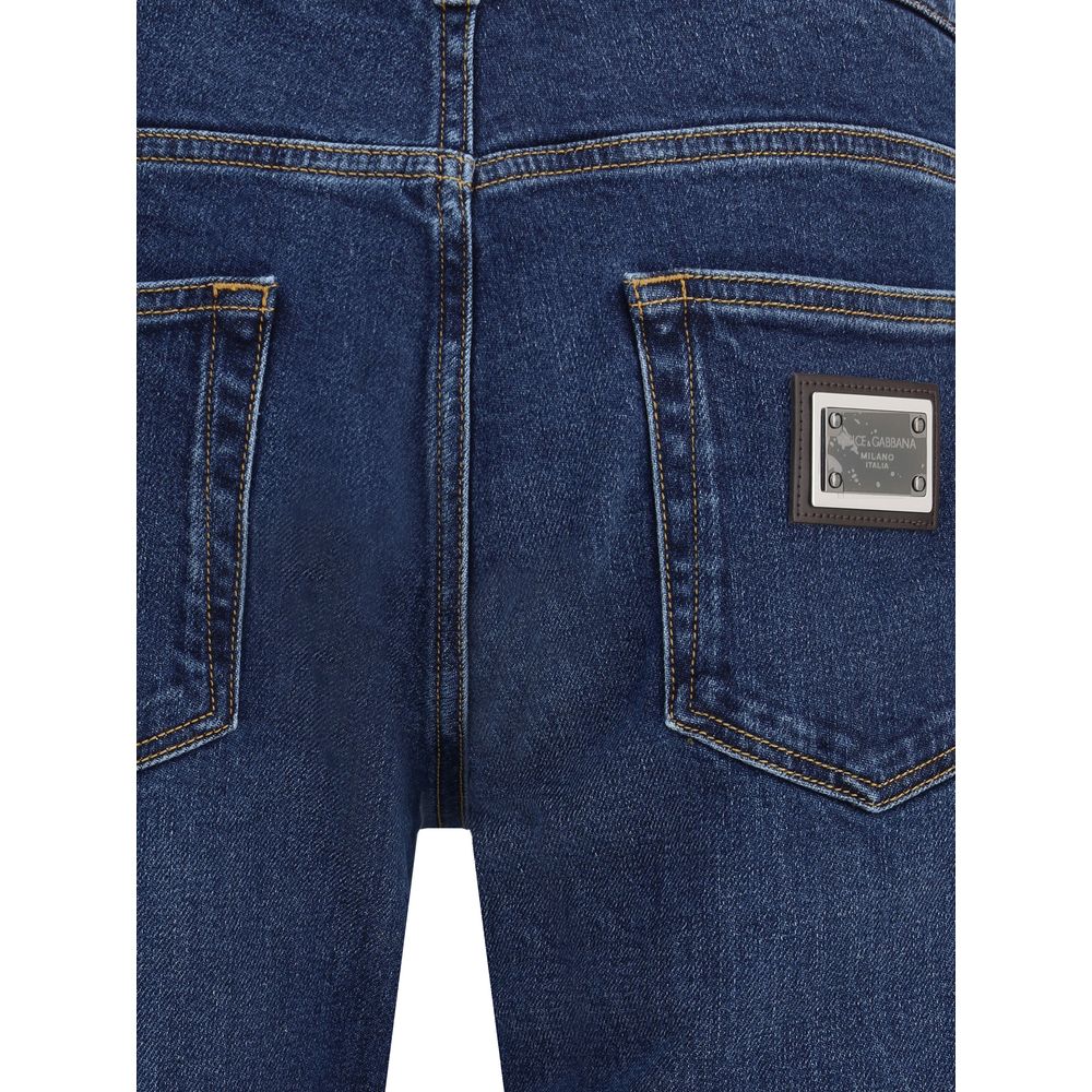 Blue Cotton Jeans Denim