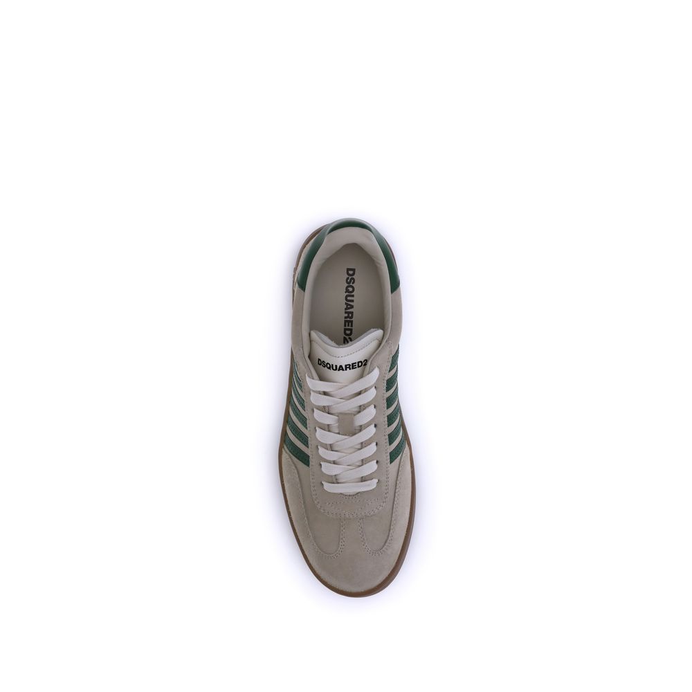Green Calf Leather Bos Taurus Low Top Sneakers