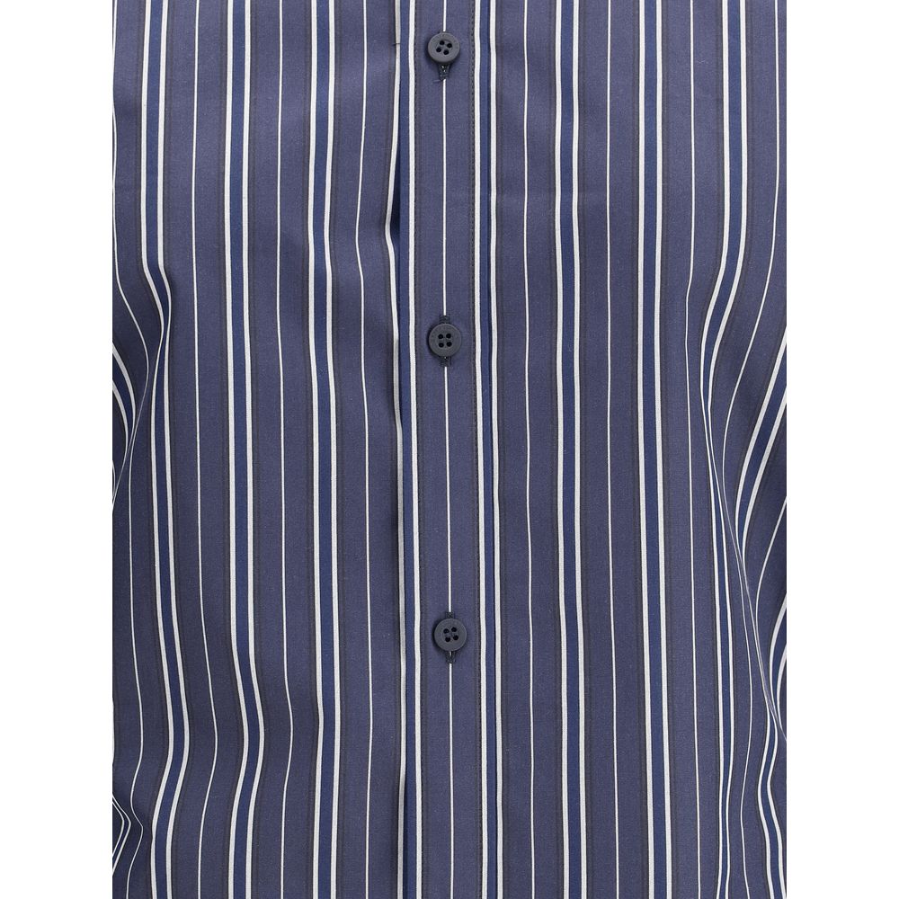 Blue Cotton Pattern Shirt