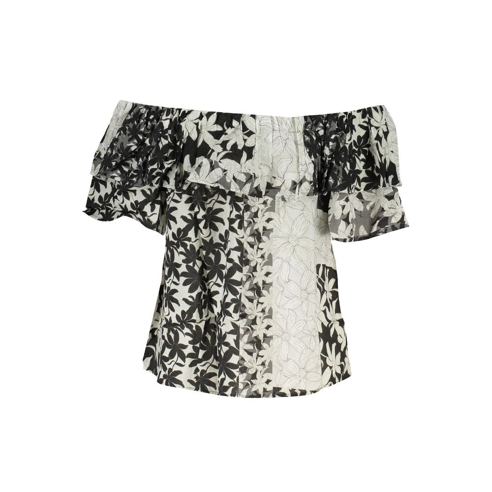 White Cotton Women T-Shirt