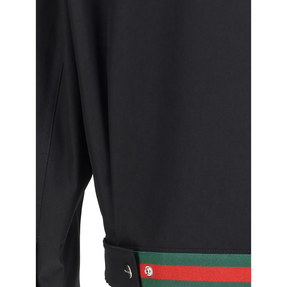 Black Cotton Shell Jacket