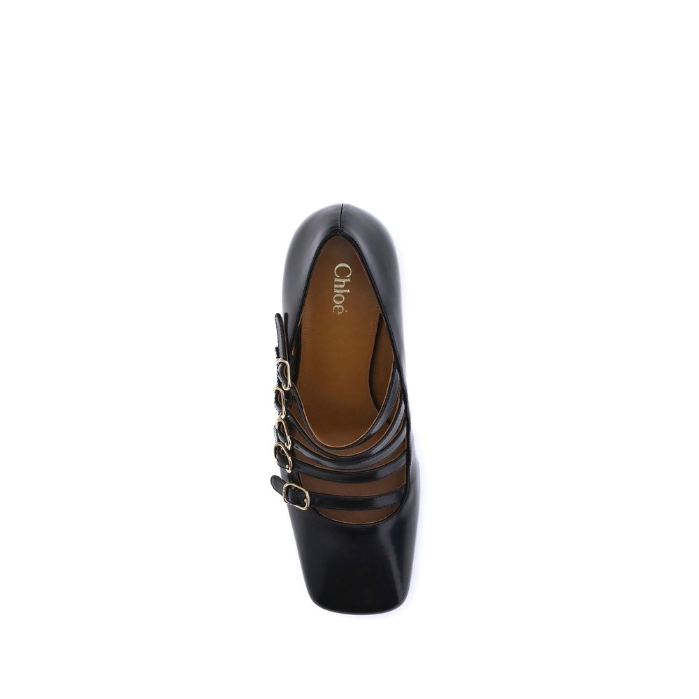 Black Calf Leather Bos Taurus High Heel Pumps