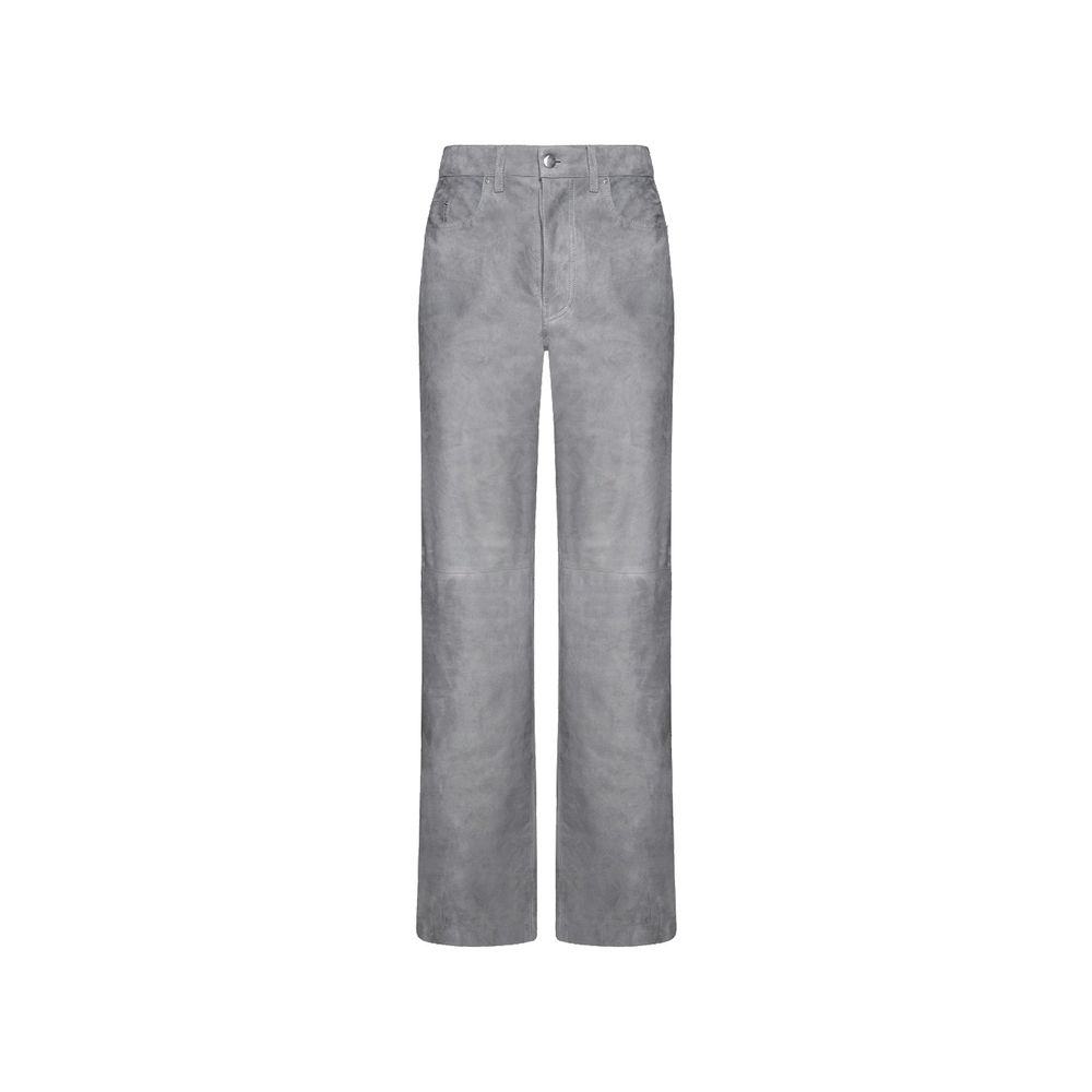 Gray Leather Pants