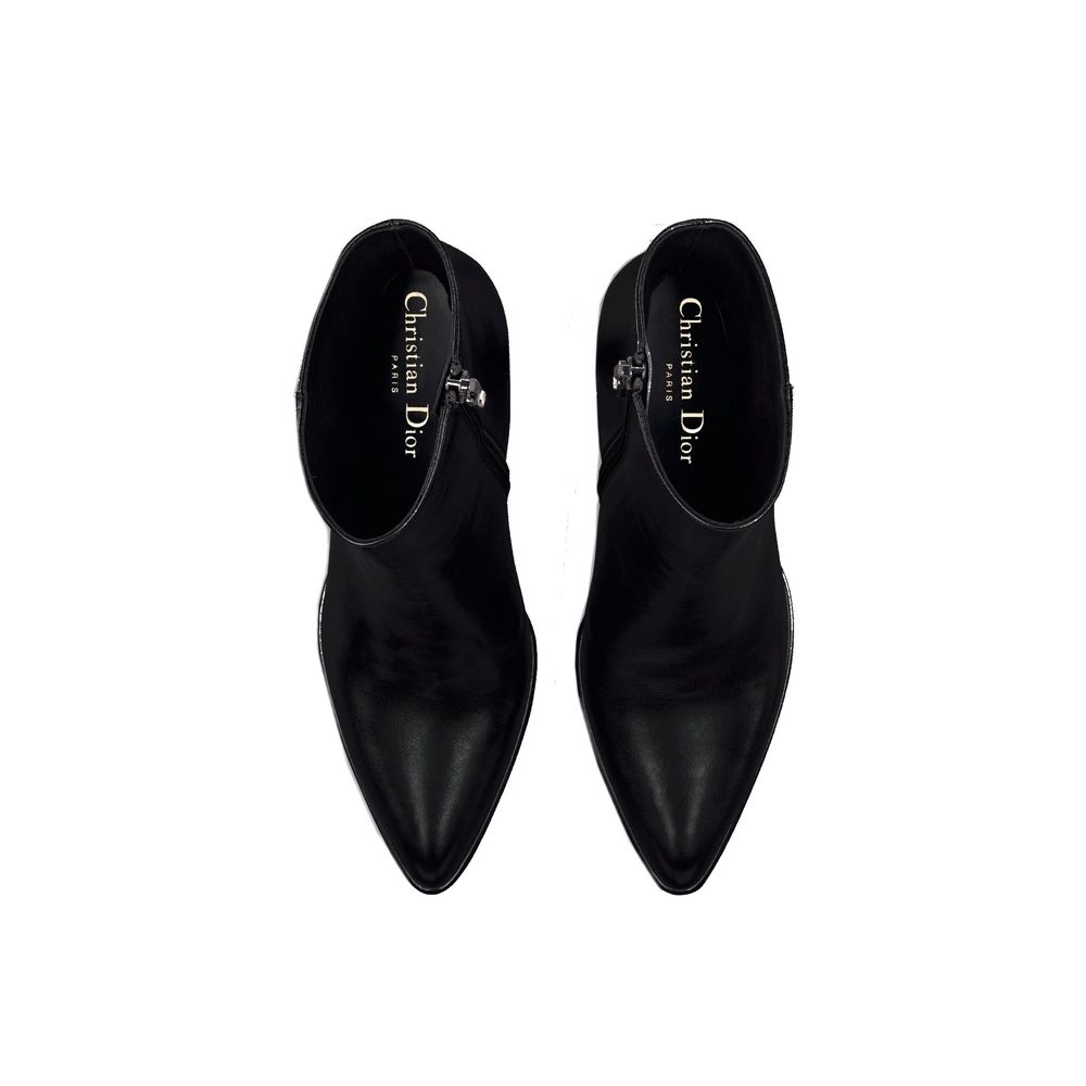 Black Calfskin Ankle Boots
