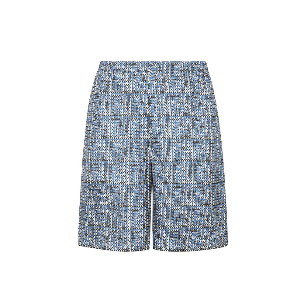 Blue Silk Shorts