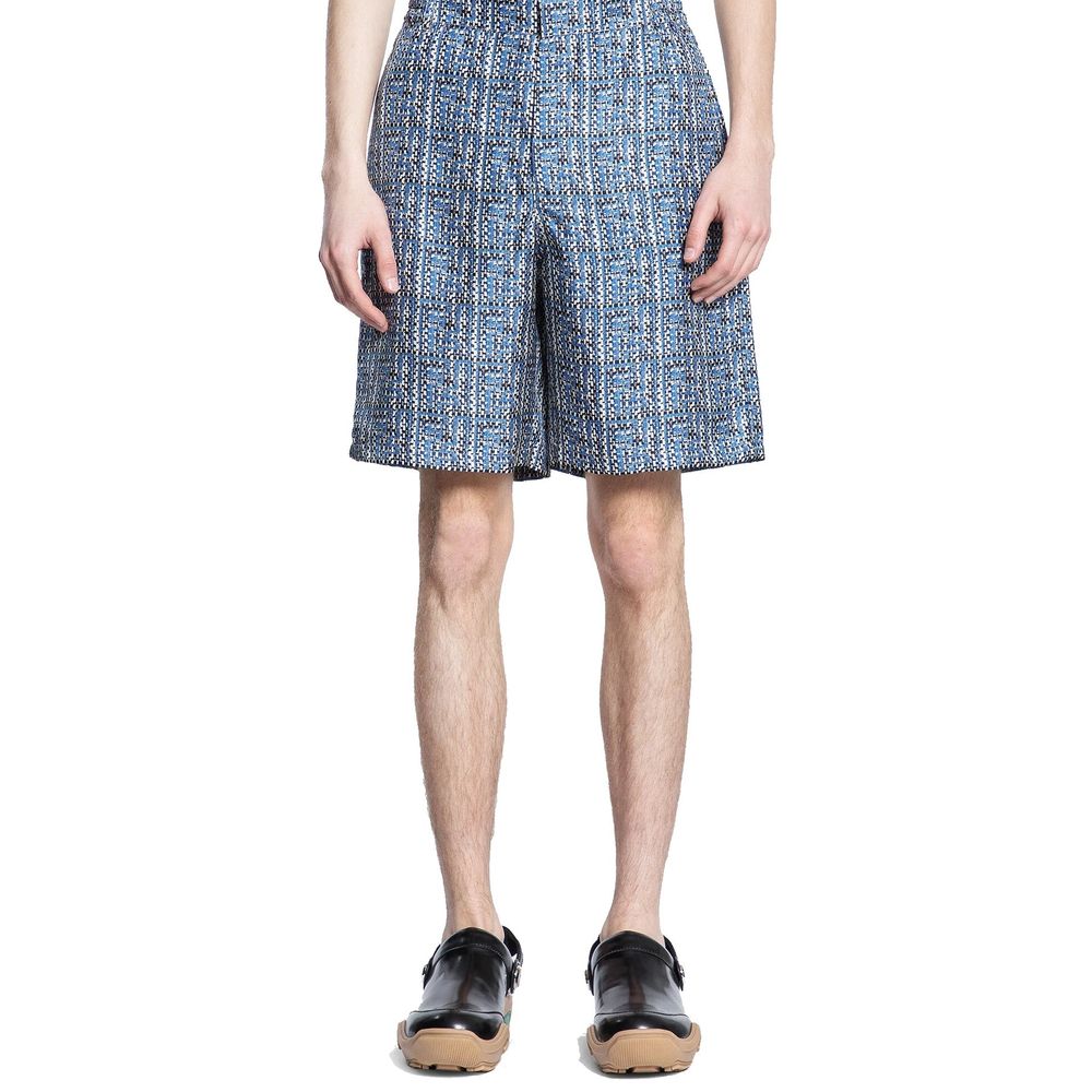 Blue Silk Shorts