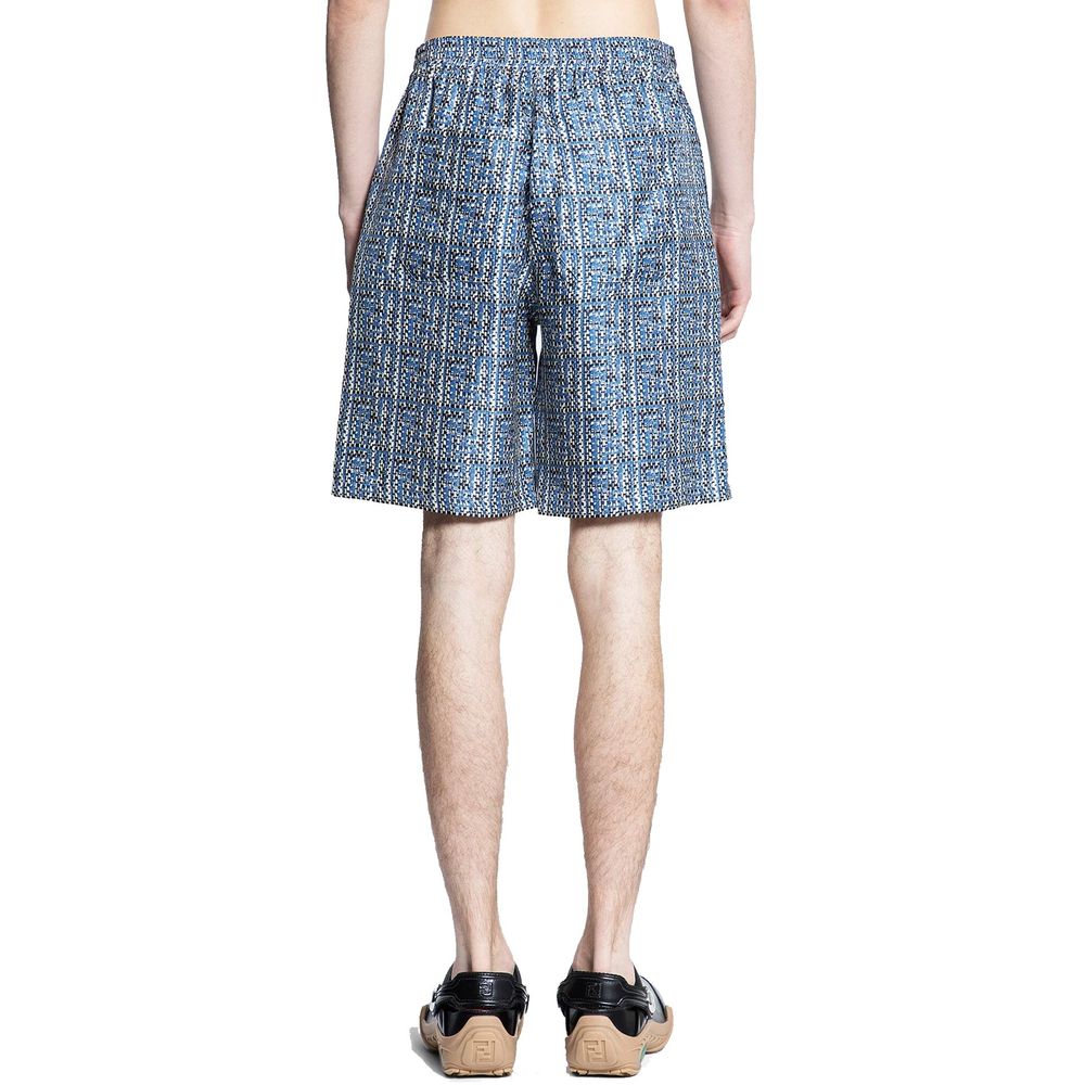 Blue Silk Shorts