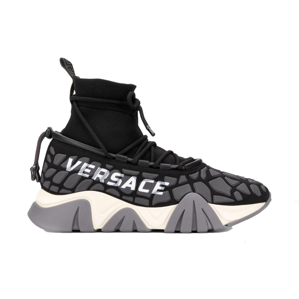 Black Fabric Athletic Sneakers