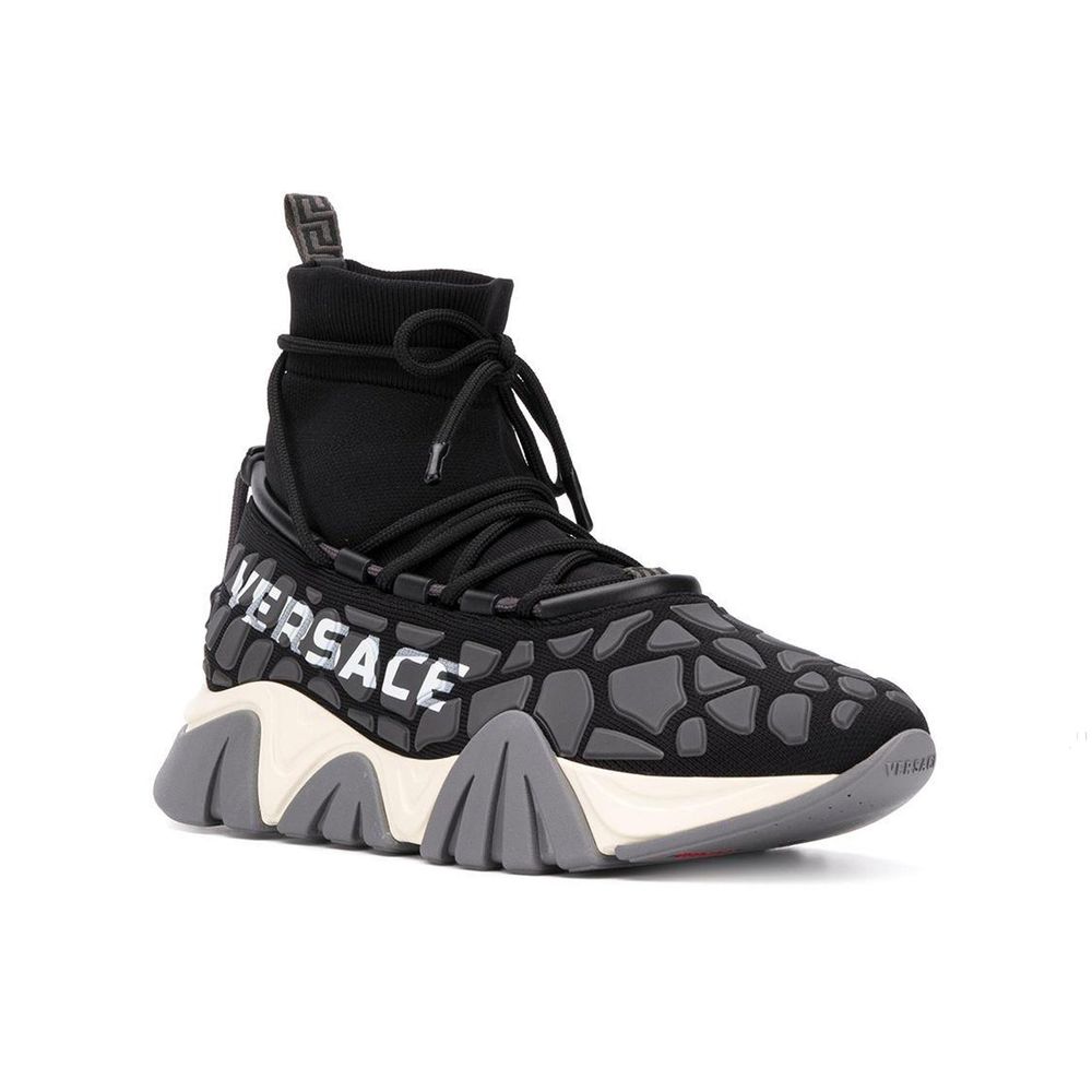 Black Fabric Athletic Sneakers