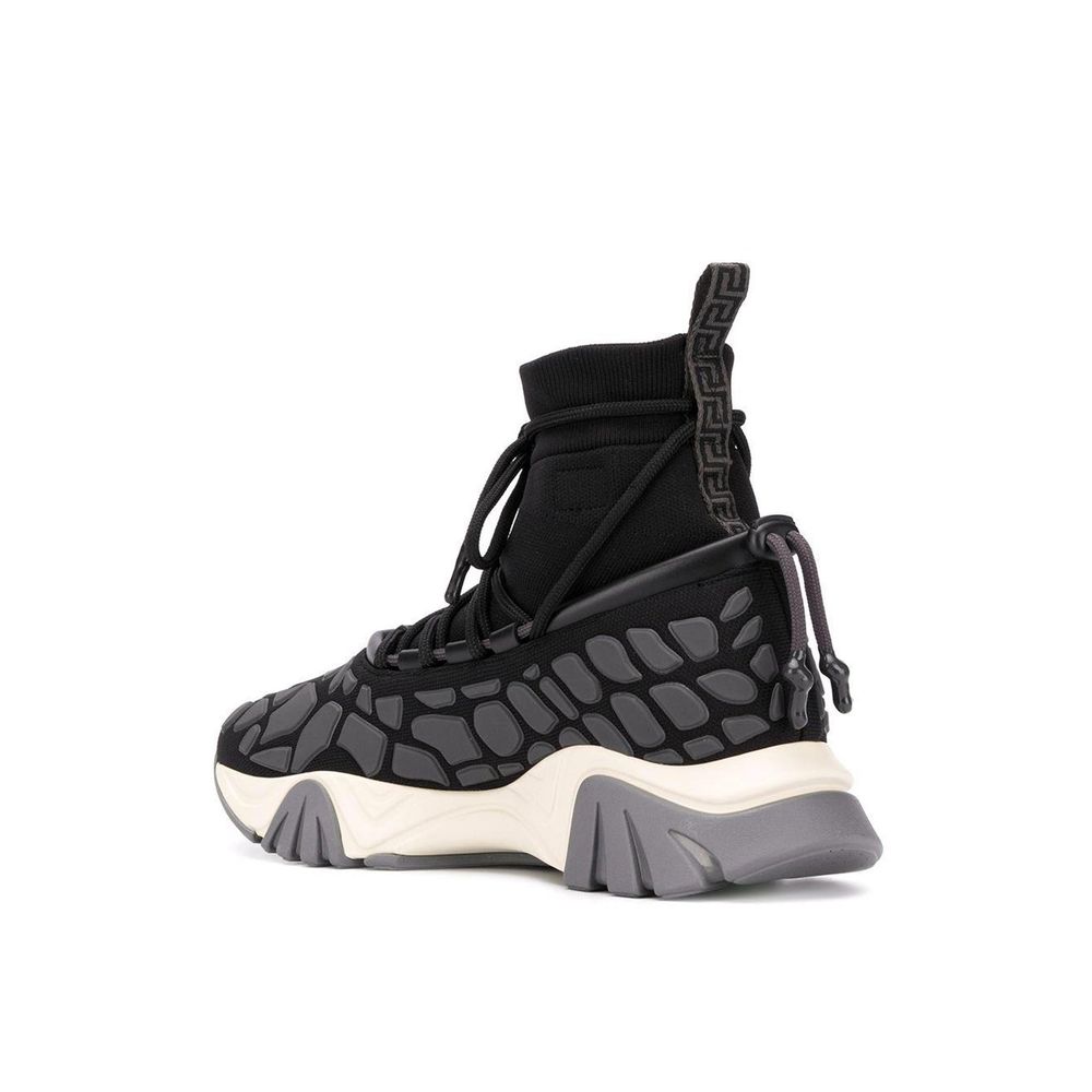 Black Fabric Athletic Sneakers