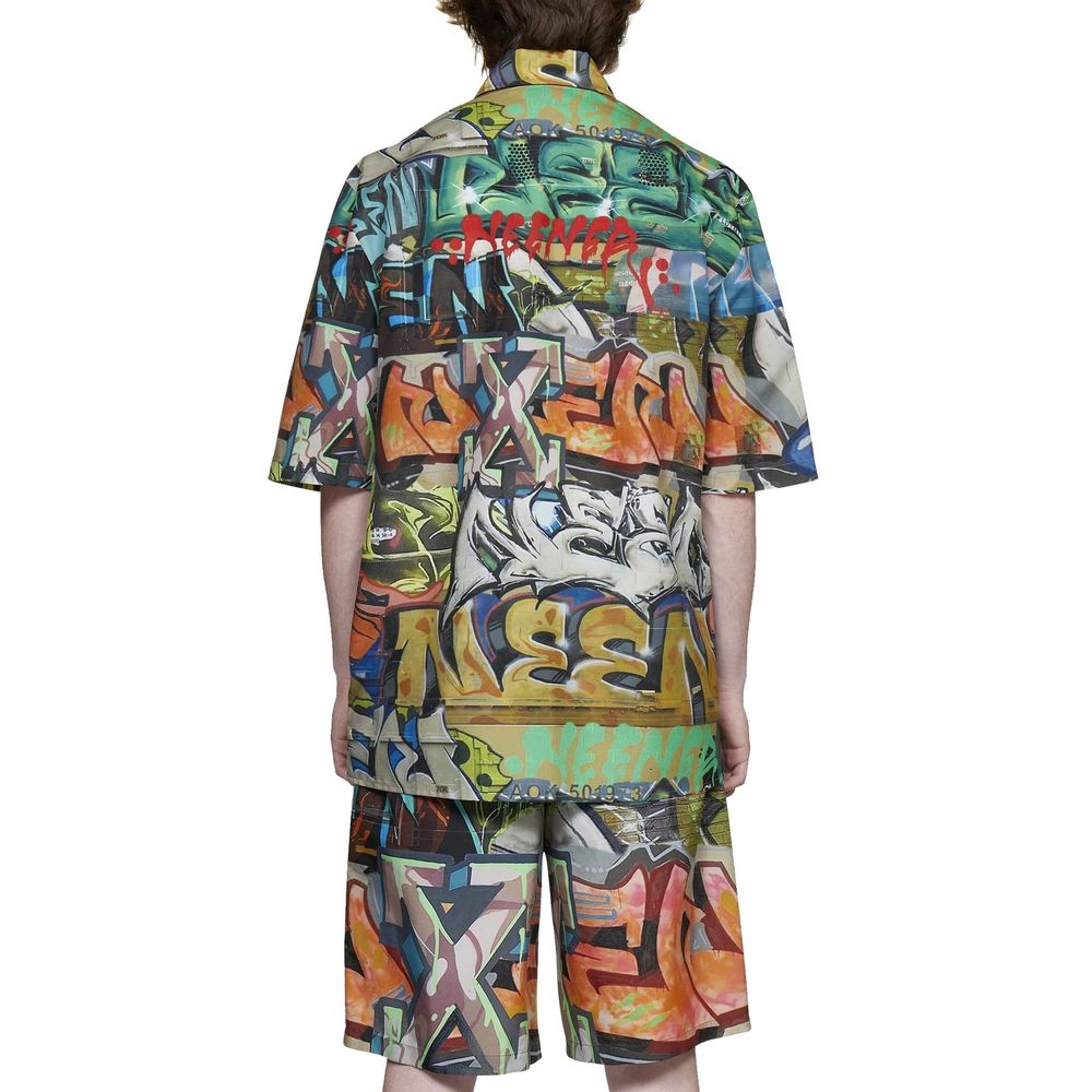 Black Polyamide Pattern Shirt