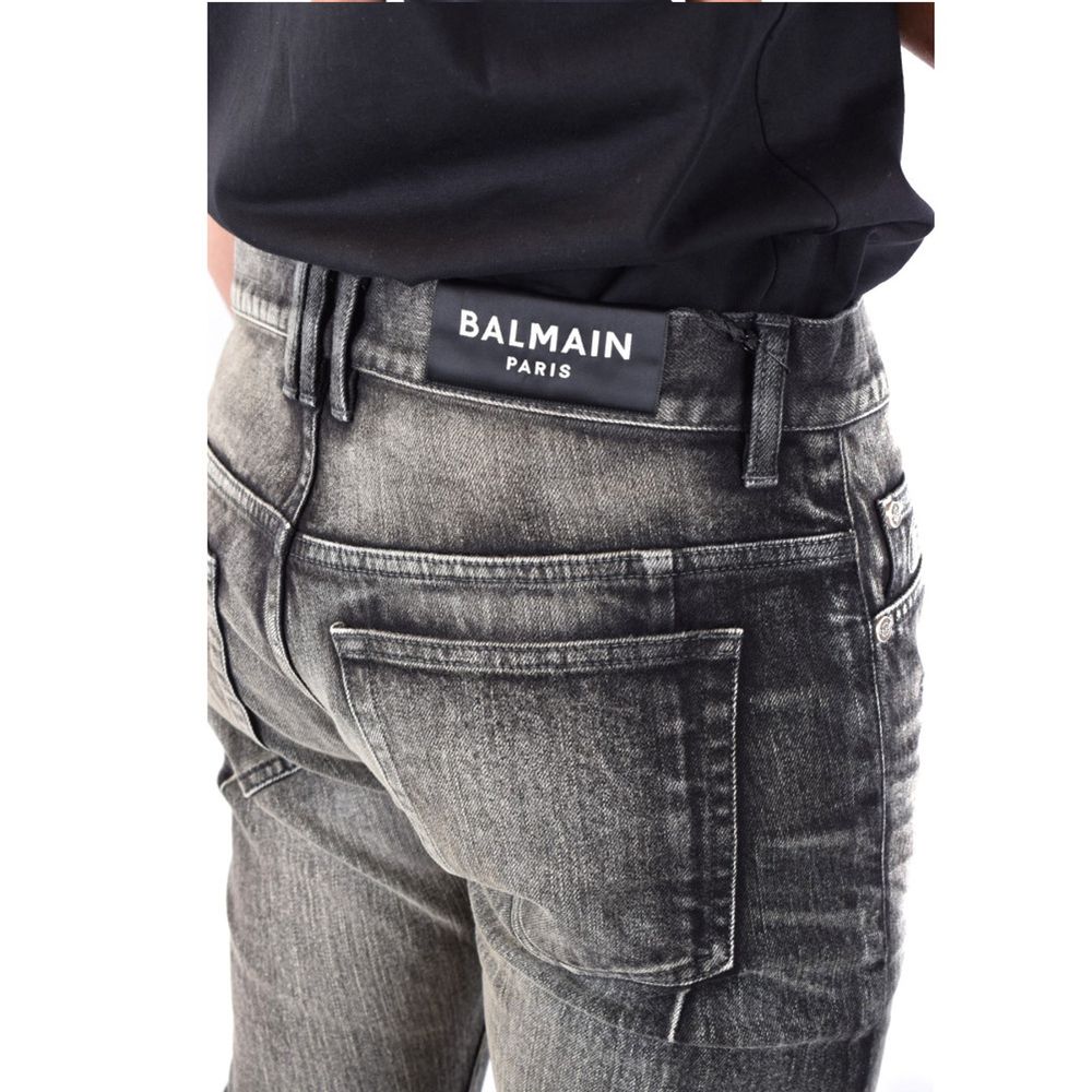 Black Cotton Skinny Jeans
