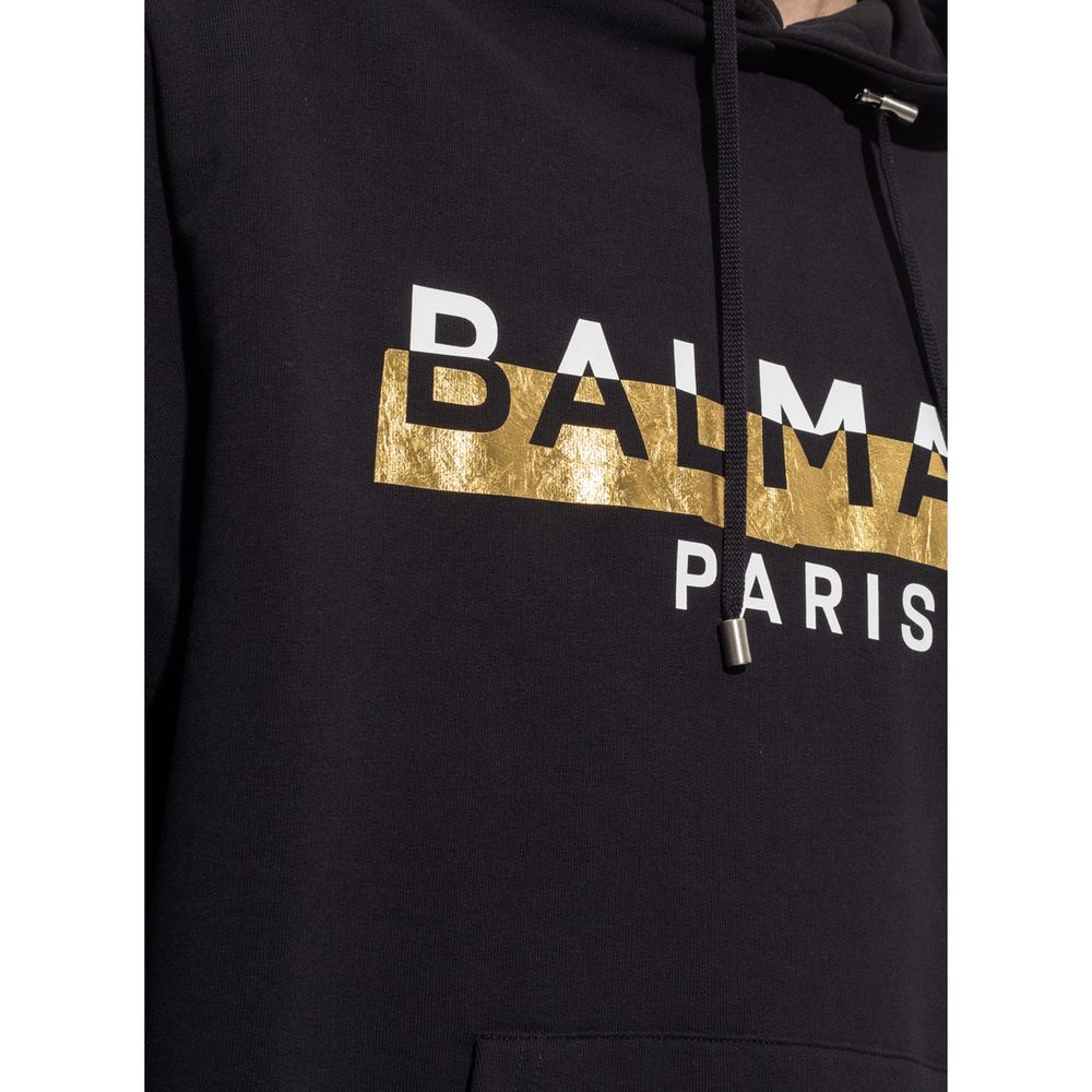 Black Cotton Sweatshirt