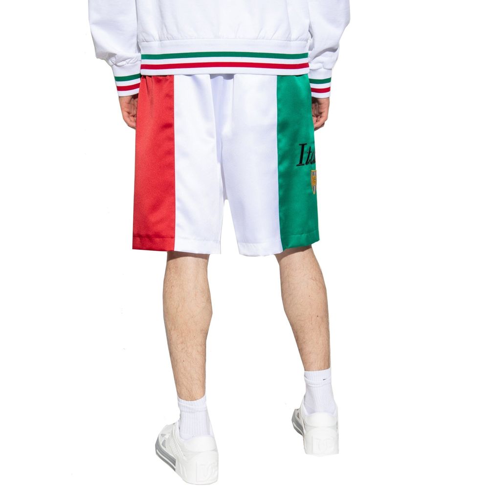 White Polyester Shorts