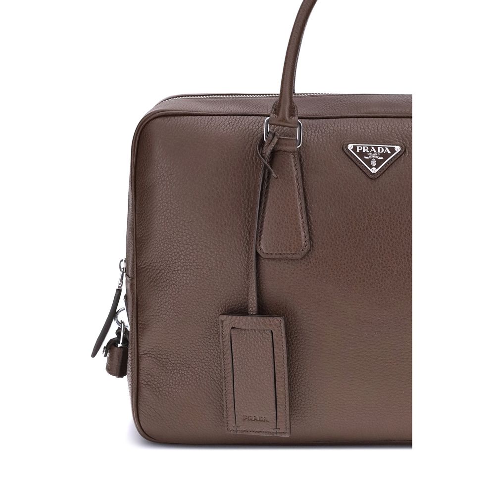 Brown Calf Leather Bos Taurus Briefcase