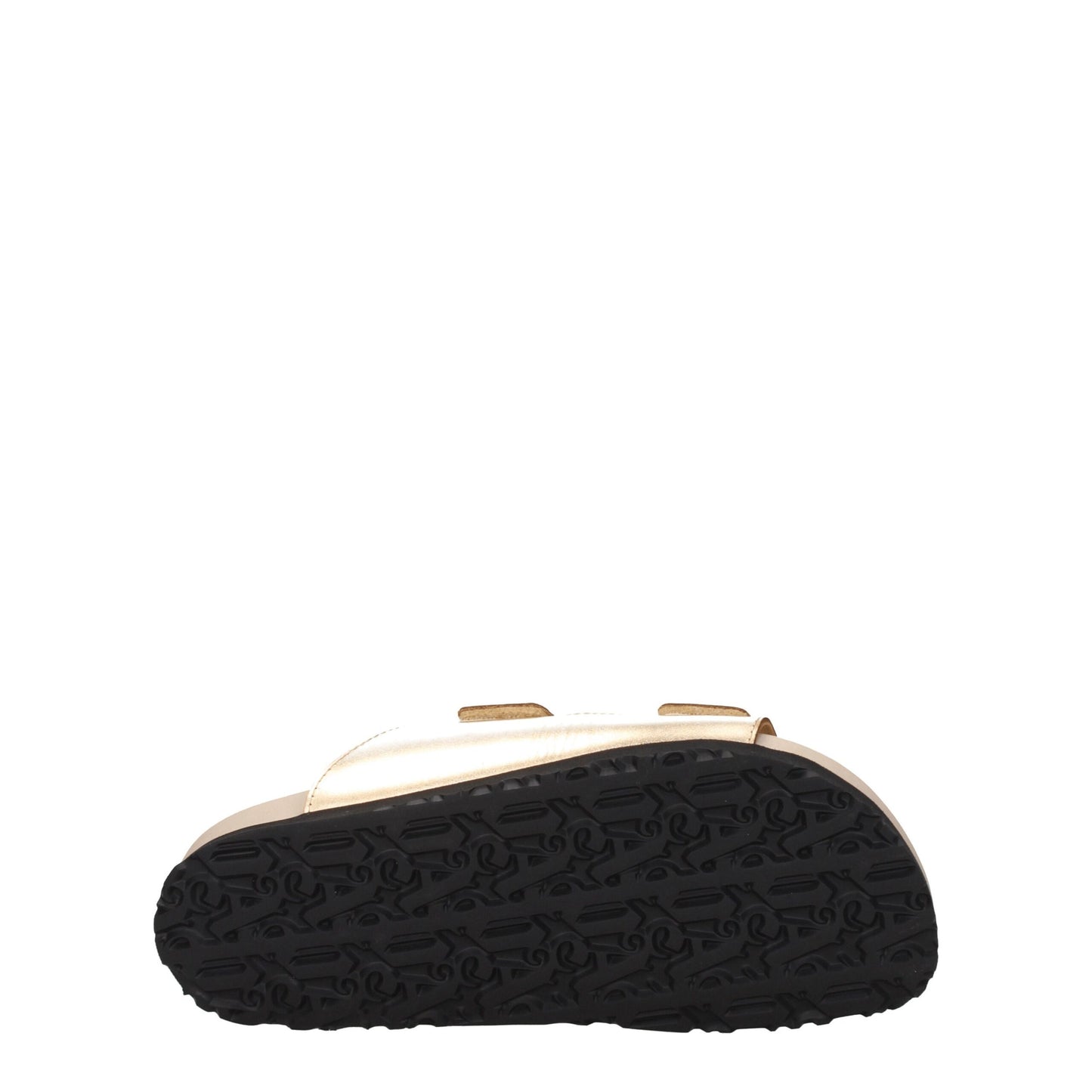Gold Leather Slippers