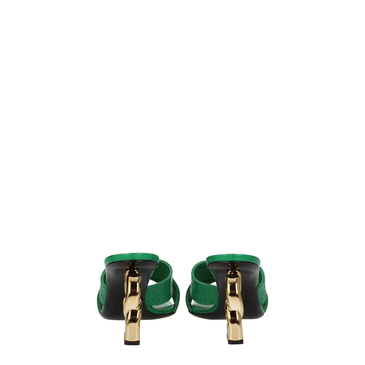 Green Leather Sandals