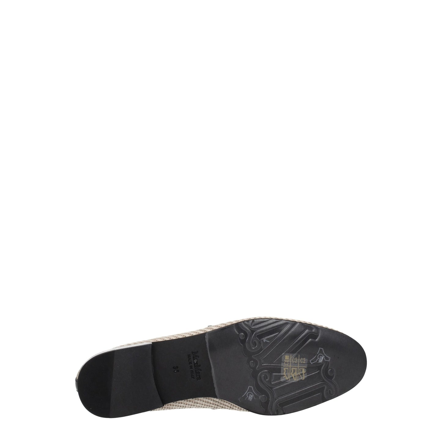Beige Fabric Slip-On Loafers